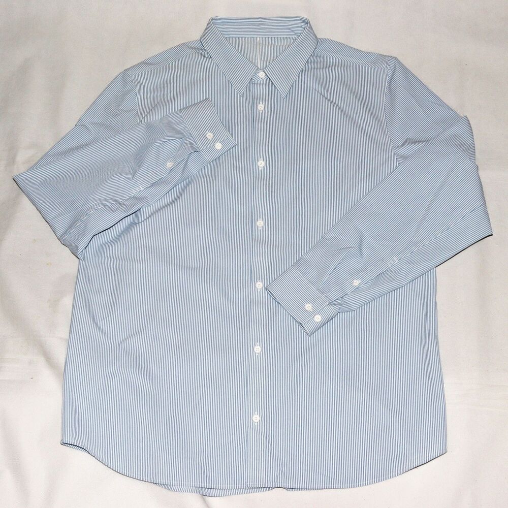 Lululemon Men's Performance Long Sleeve Button Front Striped Shirt Size‎ XL